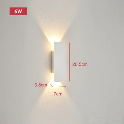 LumaStrix Noir | Applique LED da esterno resistente alle intemperie in alluminio, 18W