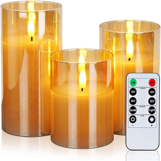 Lumièrea | LED Kerzen Set mit Fernbedienung, Flackereffekt und Timer