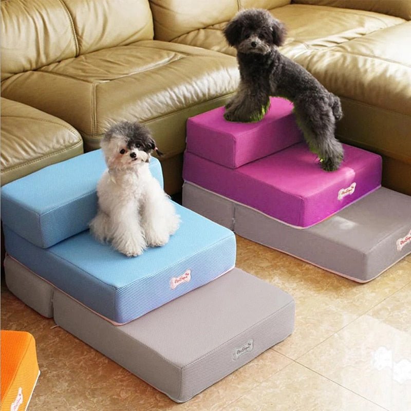 DOGSTEP PRO Hundetreppe | Gelenkschonend & Rutschfest | Faltbar & Weich Gepolstert