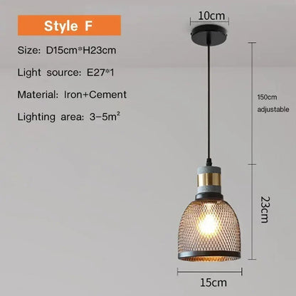 Luxorion | Lampada a sospensione retrò in stile country americano