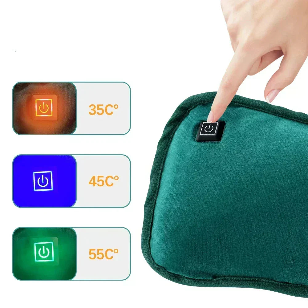 Celuna | USB plush fleece heating pad, 30 × 20 cm with heat settings
