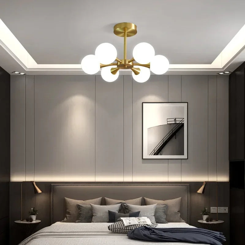 Lunavoire Sphere | LED Ceiling Light with Glass Globe for Living and Bedroom