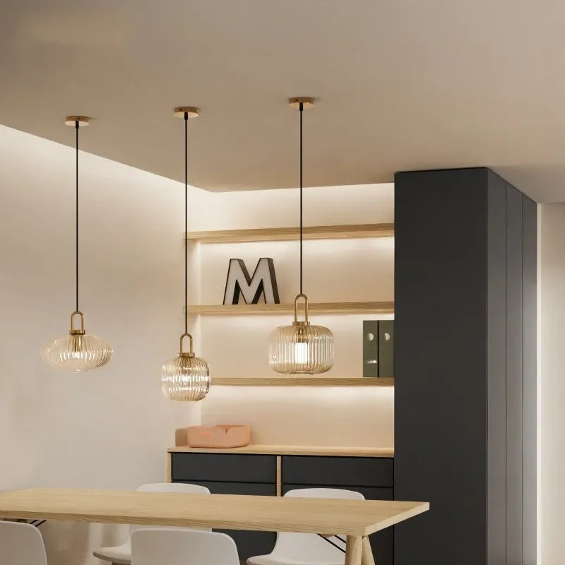 SleekSphere – Pendente in vetro giapponese fatto a mano dal design minimalista