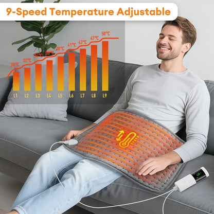 Calorina | Elektrisches Heizkissen 30 × 60 cm mit 9 Stufen, 4 Timern und Abschaltautomatik