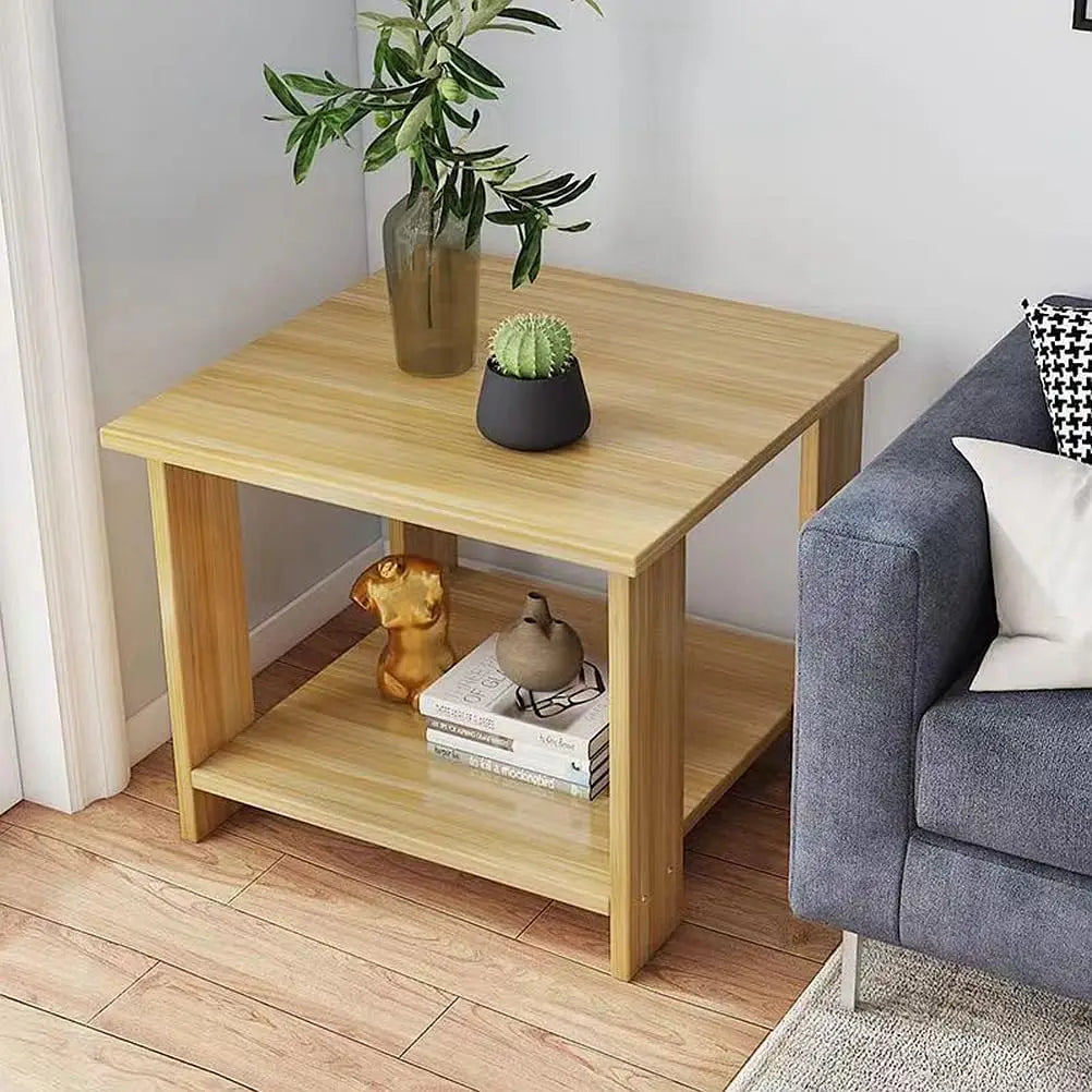 Zenyra | Comodino moderno in legno massiccio con doppio cassetto