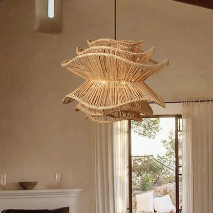 Ignara | Lampada a sospensione Japandi in rattan