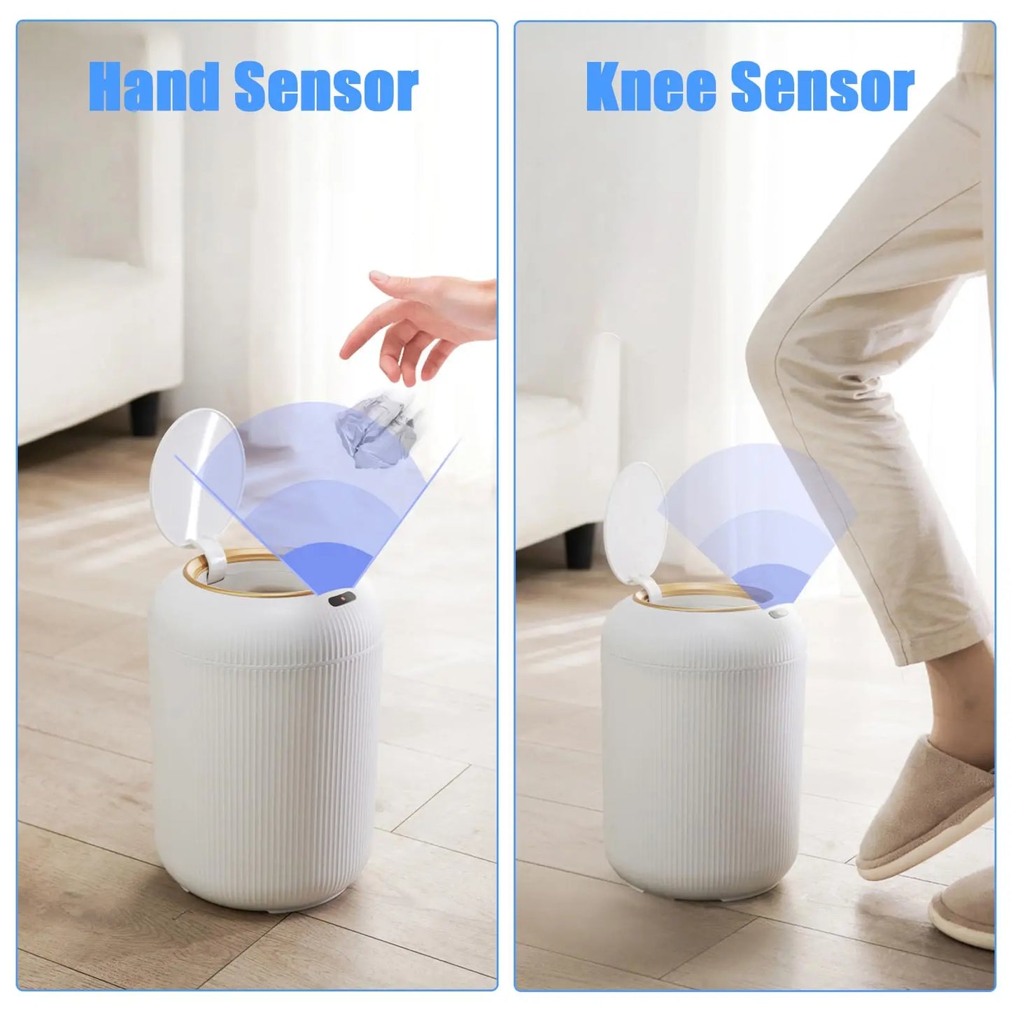 Vekkio Sense | automatic trash can with motion sensor for bathroom, kitchen, or office