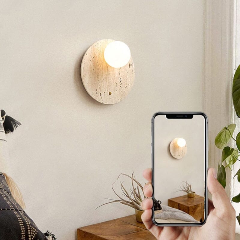 Lampada da parete Wabi-Sabi tono naturale – Lampada minimalista con luce calda