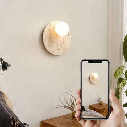 Lampada da parete Wabi-Sabi tono naturale – Lampada minimalista con luce calda