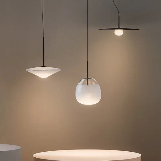 NordicGlow | Lampadario in vetro danese | Fascino delle lampade in vetro colorato dal design scandinavo