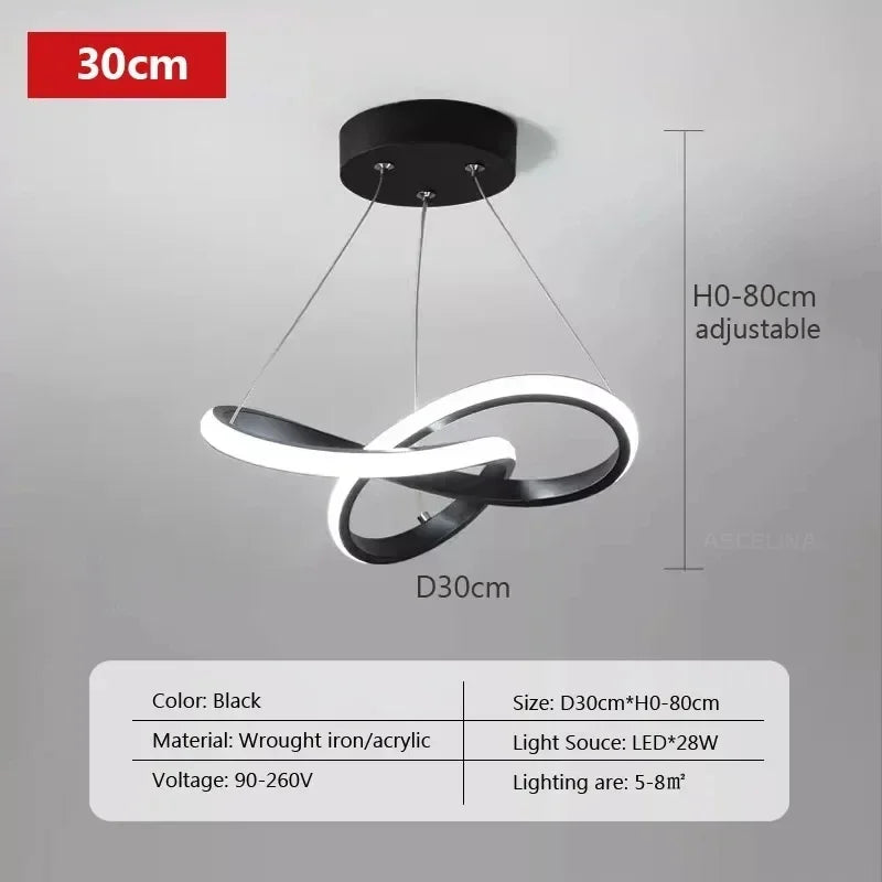 Nivoa Tynn | Lampada a sospensione LED sottile in stile scandinavo per corridoio e soggiorno