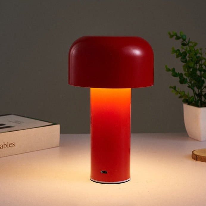 LumoFungo Classico | Lampada da tavolo retrò senza fili dal design italiano a forma di fungo
