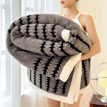 Velvory | Couverture douillette extra-épaisse en velours et flanelle pour le lit et le canapé