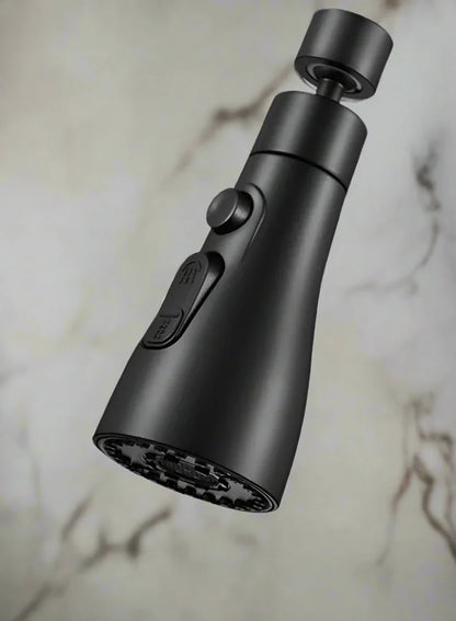 Norvion Arc | Extendable Kitchen Faucet in Black with 360° Rotation & Water-Saving Function