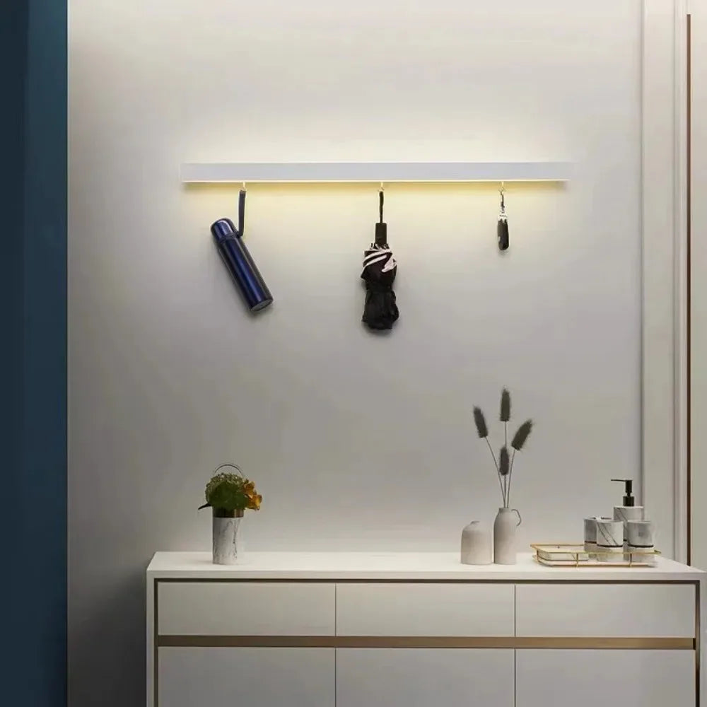 Luntheris – Applique LED moderna con ripiano per camera da letto e soggiorno