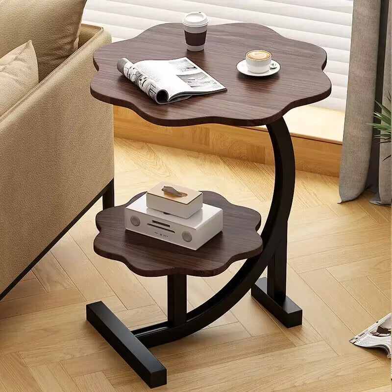 Tivara | Luxury Mini Side Table, Two Levels & Mobile