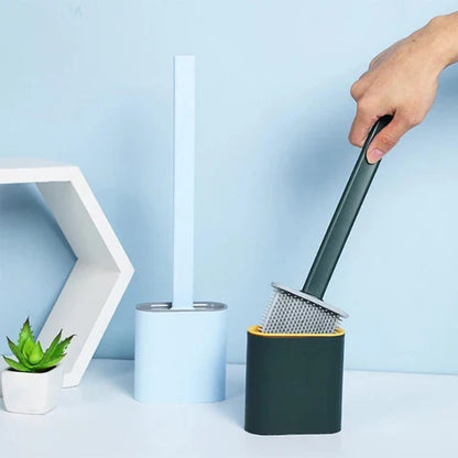 Borstino | Escobilla de baño de silicona con soporte y cerdas flexibles