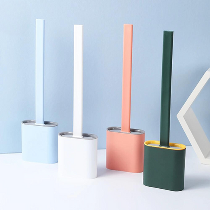 Borstino | Escobilla de baño de silicona con soporte y cerdas flexibles