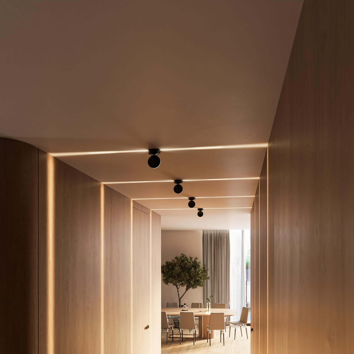 LuxeBeam | LED Wandleuchte innen mit 360° drehbarem Lichtelement