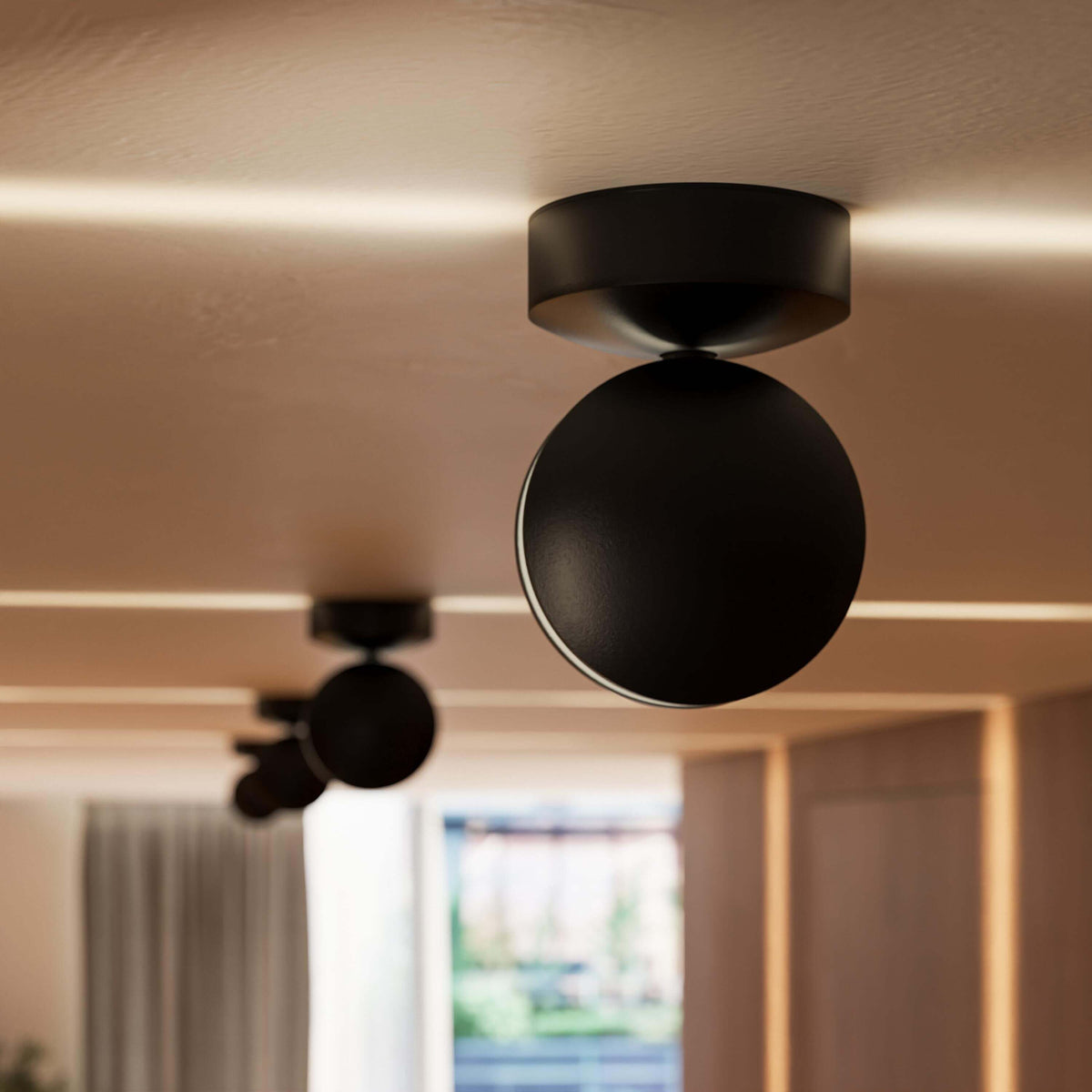 LuxeBeam | LED Wandleuchte innen mit 360° drehbarem Lichtelement