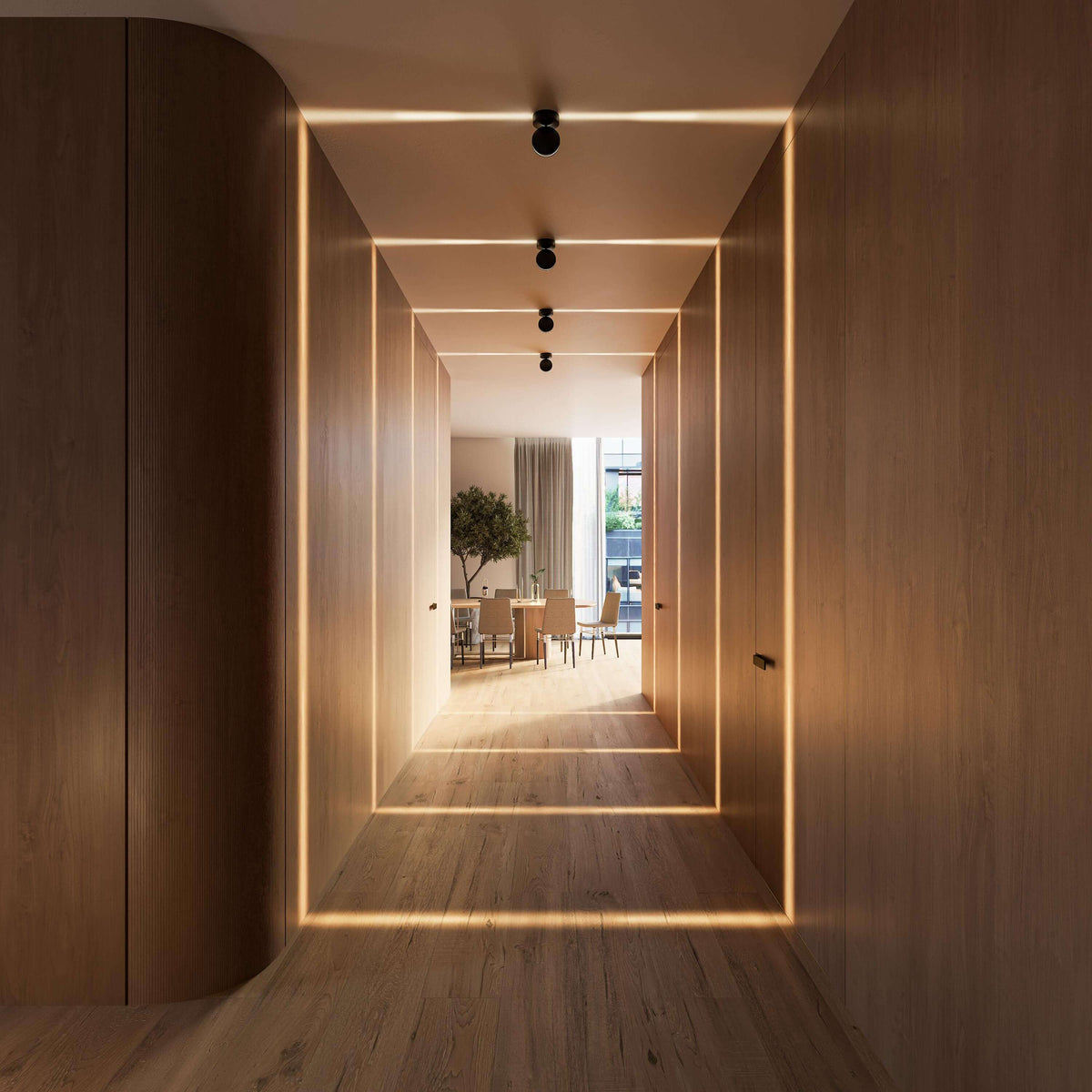 LuxeBeam | LED Wandleuchte innen mit 360° drehbarem Lichtelement