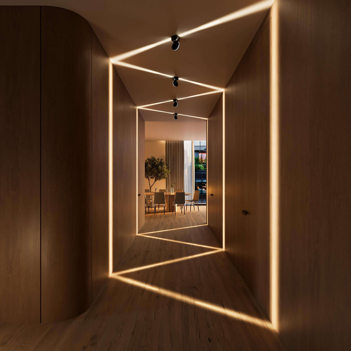 LuxeBeam | LED Wandleuchte innen mit 360° drehbarem Lichtelement
