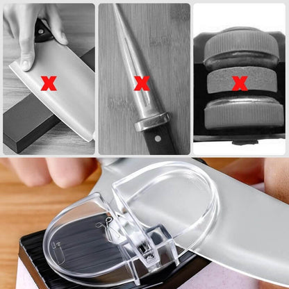 Afilador eléctrico de cuchillos con 3 niveles y batería recargable por USB