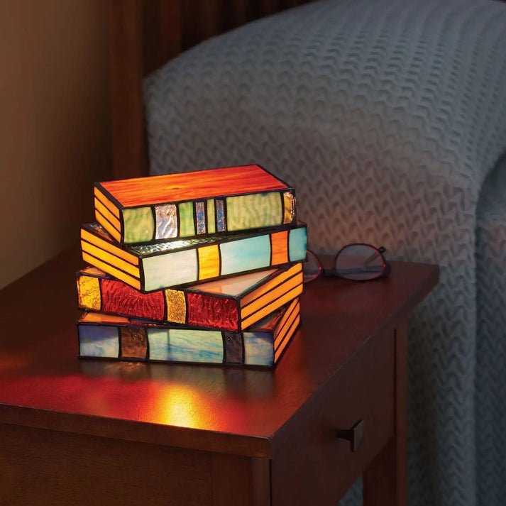 Scriptoria Lumis | Lampada da libro Tiffany in vetro con attacco E27