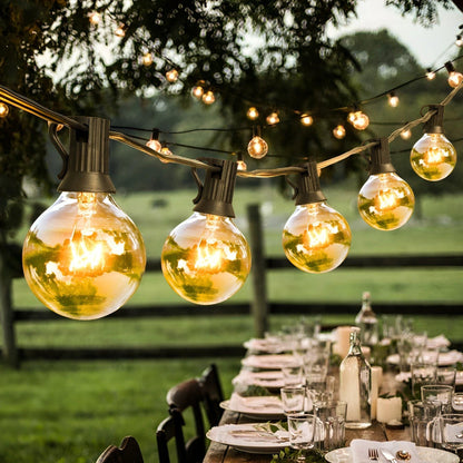 Globelia | Lichterkette außen mit Globus-Lampen, 15 m oder 30 m