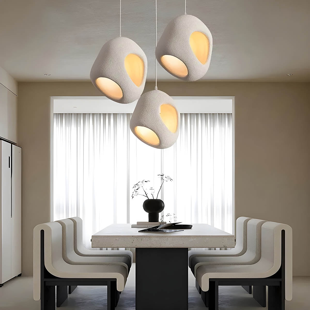 HarmonieGlanz | Lampada a sospensione versatile in stile Wabi-Sabi