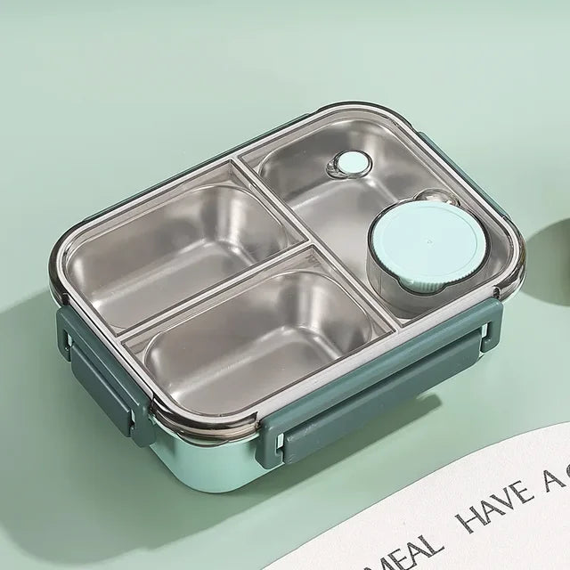 Bentaro | Insulated Lunch Box with Stainless Steel Compartments and Clip Lid