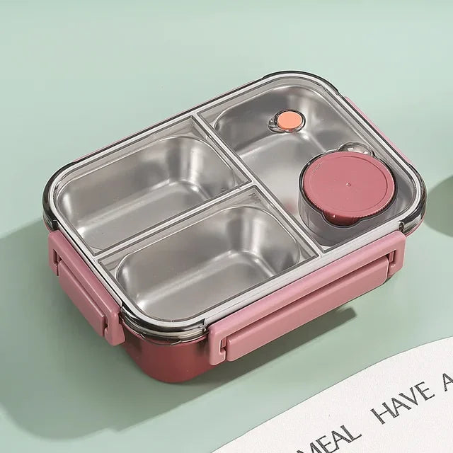 Bentaro | Insulated Lunch Box with Stainless Steel Compartments and Clip Lid