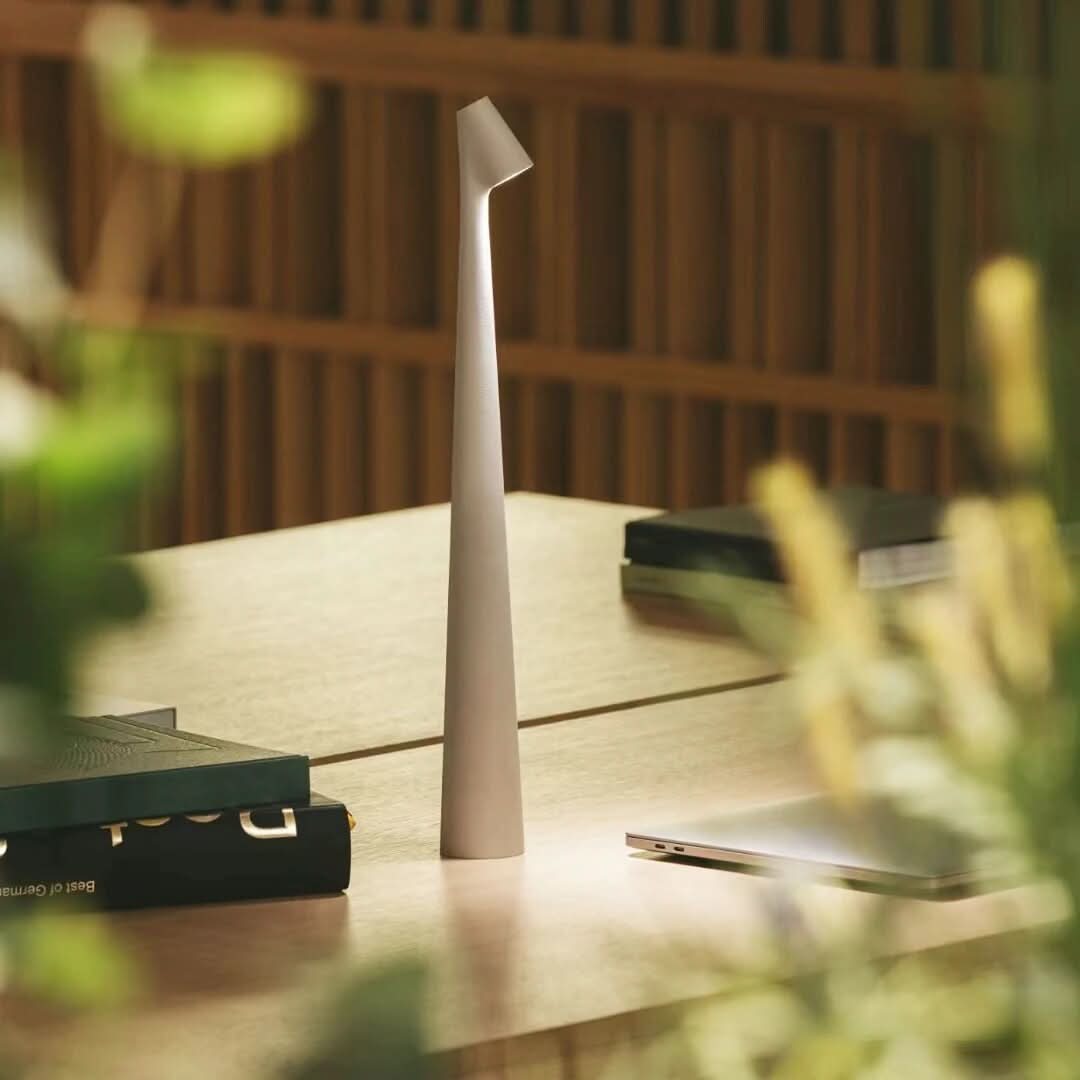 Feneno | Kabellose LED Tischlampe aus Metall mit 3-Stufen Touch-Dimmung