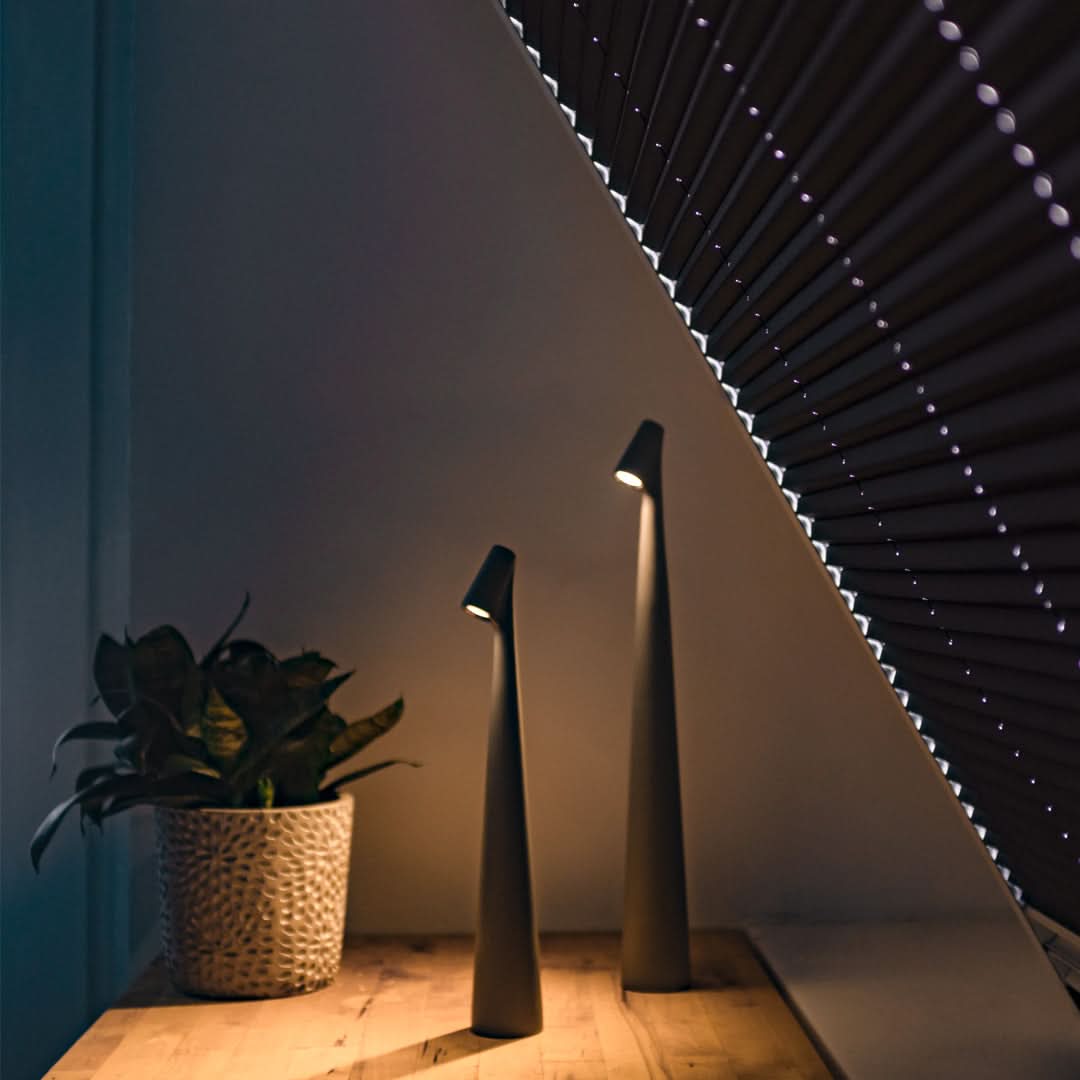 Feneno | Kabellose LED Tischlampe aus Metall mit 3-Stufen Touch-Dimmung