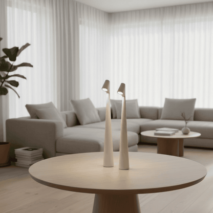 Feneno | Kabellose LED Tischlampe aus Metall mit 3-Stufen Touch-Dimmung