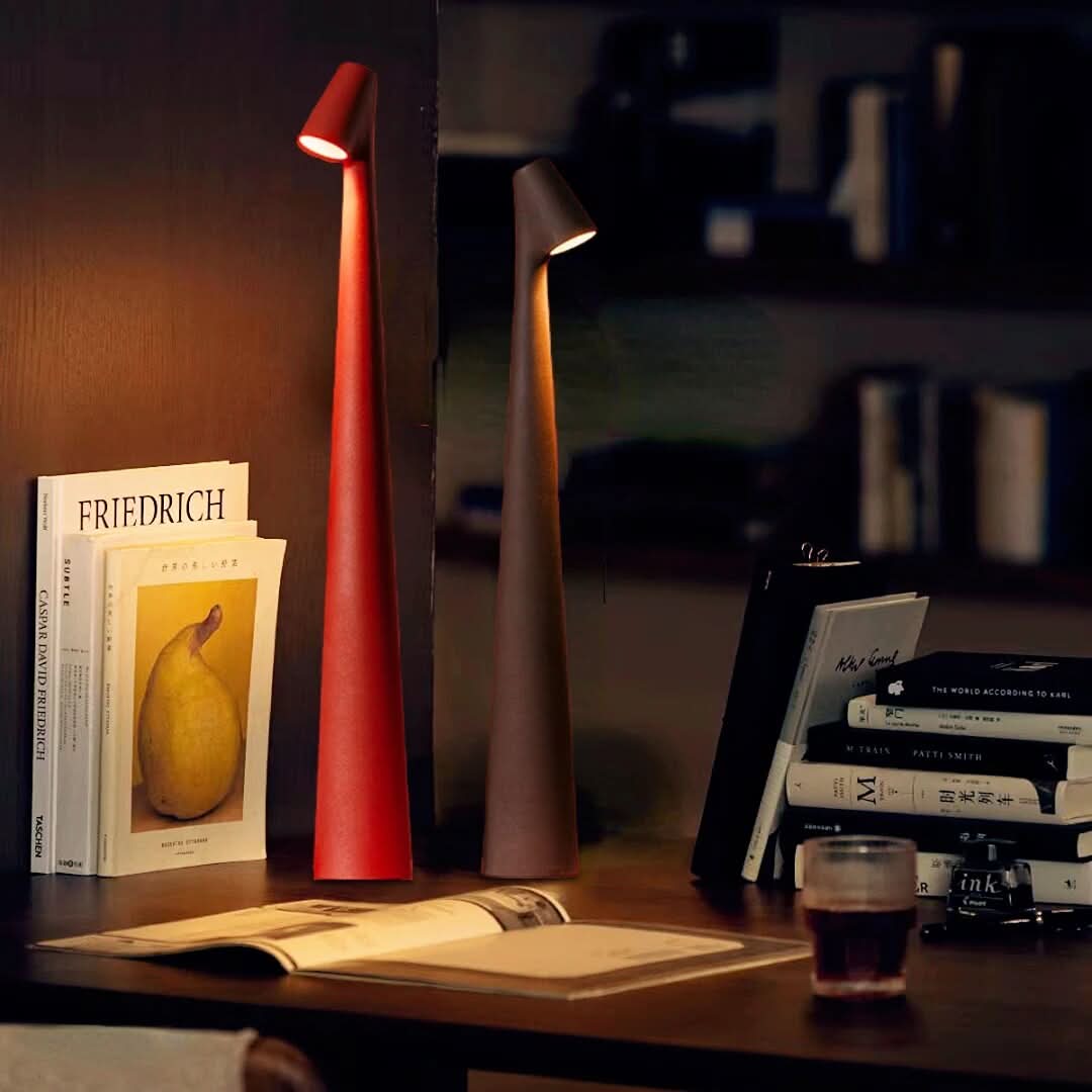 Feneno | Kabellose LED Tischlampe aus Metall mit 3-Stufen Touch-Dimmung