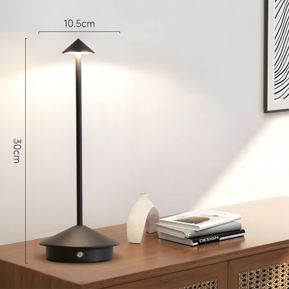 Toccavi | Kabellose LED Tischlampe aus Metall mit Touch-Dimmer und USB