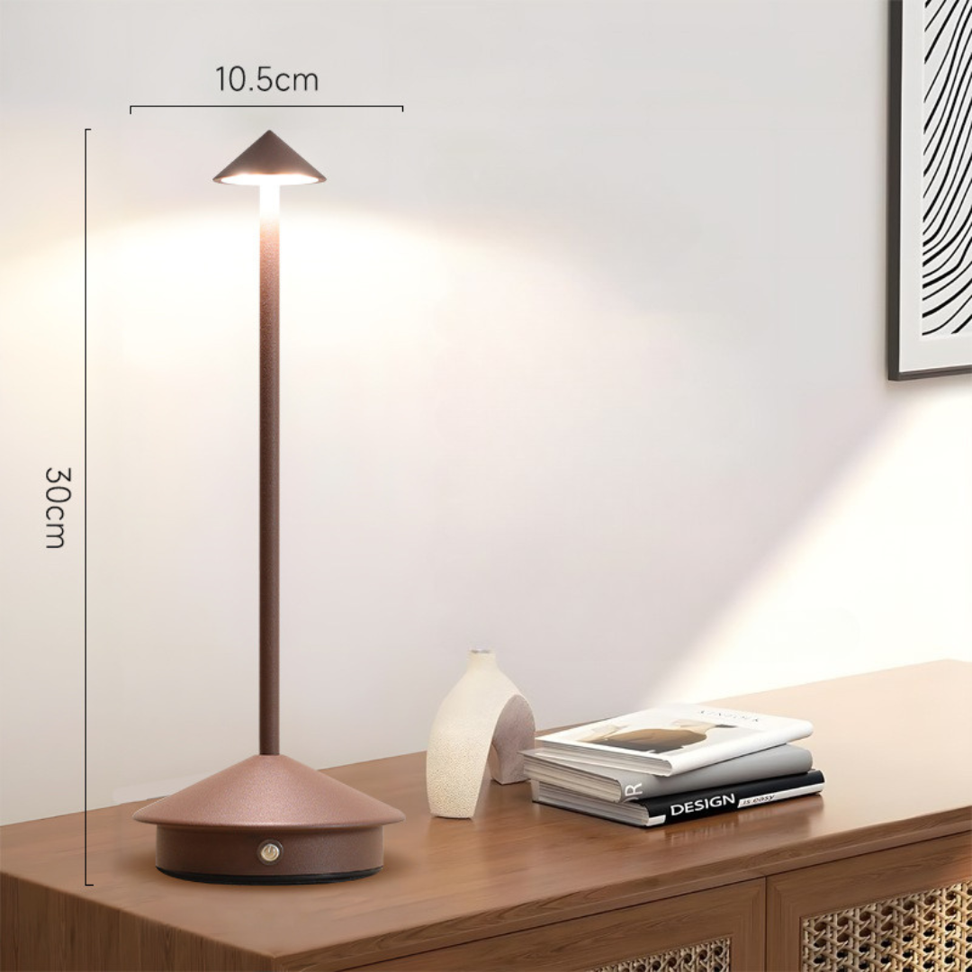 Toccavi | Kabellose LED Tischlampe aus Metall mit Touch-Dimmer und USB