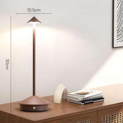 Toccavi | Kabellose LED Tischlampe aus Metall mit Touch-Dimmer und USB
