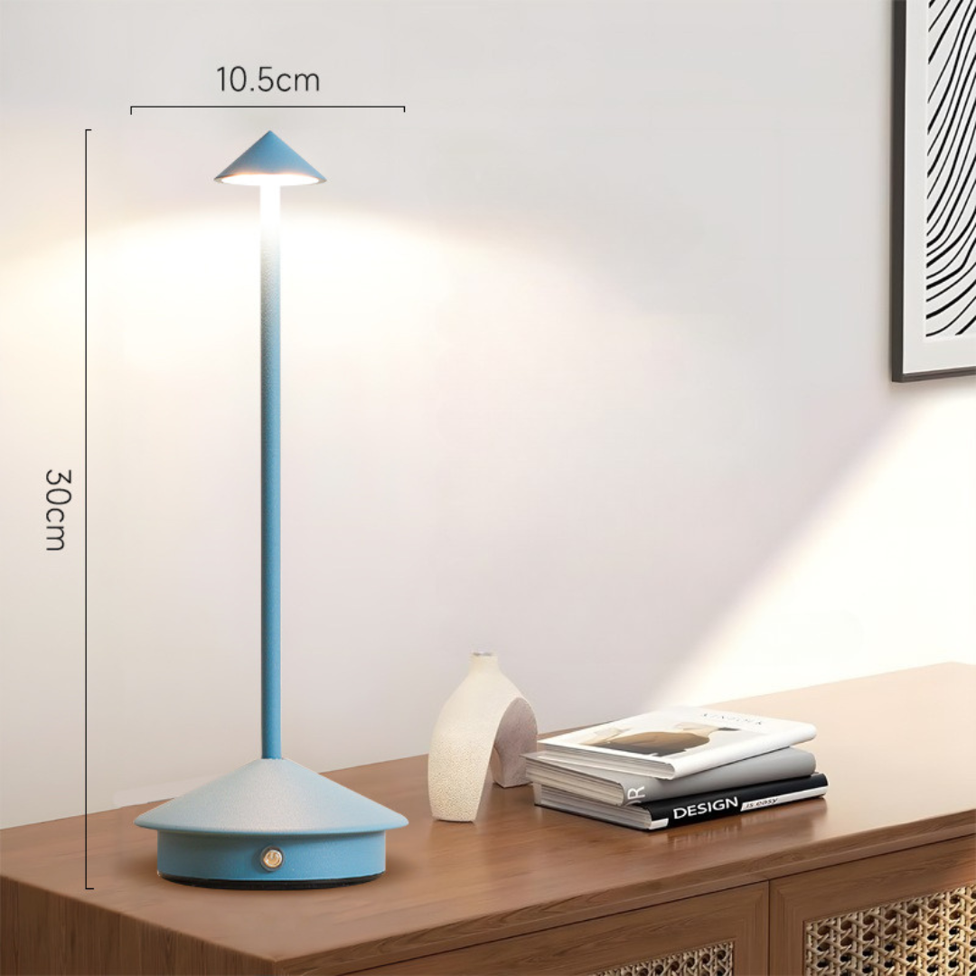 Toccavi | Kabellose LED Tischlampe aus Metall mit Touch-Dimmer und USB