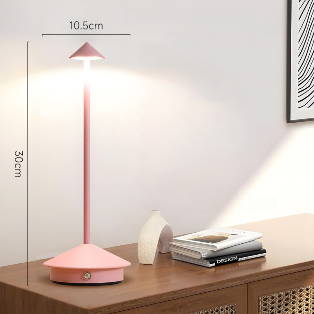 Toccavi | Kabellose LED Tischlampe aus Metall mit Touch-Dimmer und USB