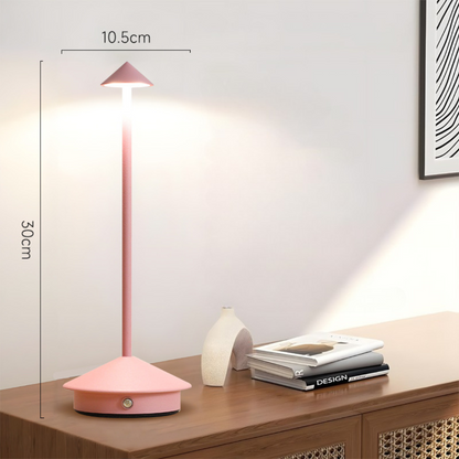 Toccavi | Kabellose LED Tischlampe aus Metall mit Touch-Dimmer und USB