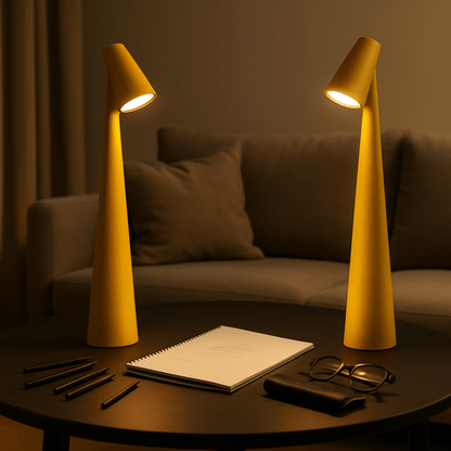 Kandiro | Kabellose LED Tischlampe, stufenlos dimmbar mit USB-C Akku