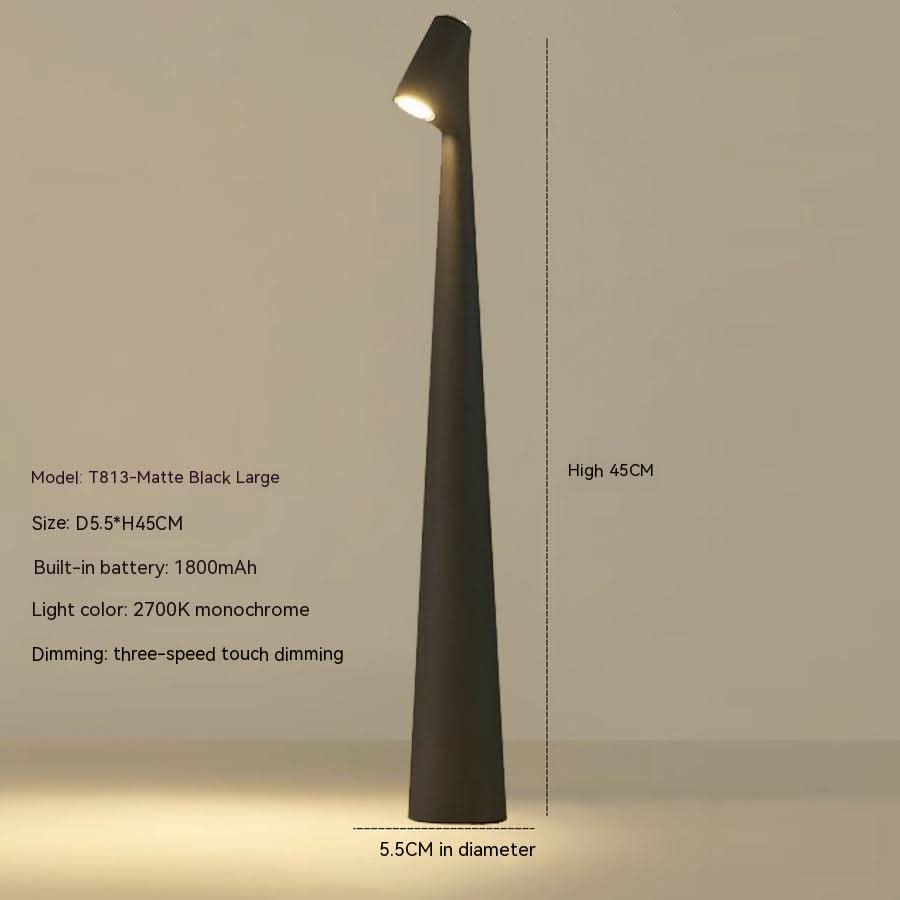 Kandiro | Kabellose LED Tischlampe, stufenlos dimmbar mit USB-C Akku
