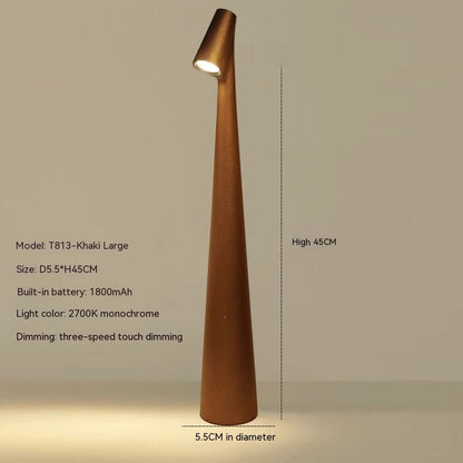 Kandiro | Kabellose LED Tischlampe, stufenlos dimmbar mit USB-C Akku