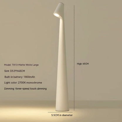 Kandiro | Kabellose LED Tischlampe, stufenlos dimmbar mit USB-C Akku