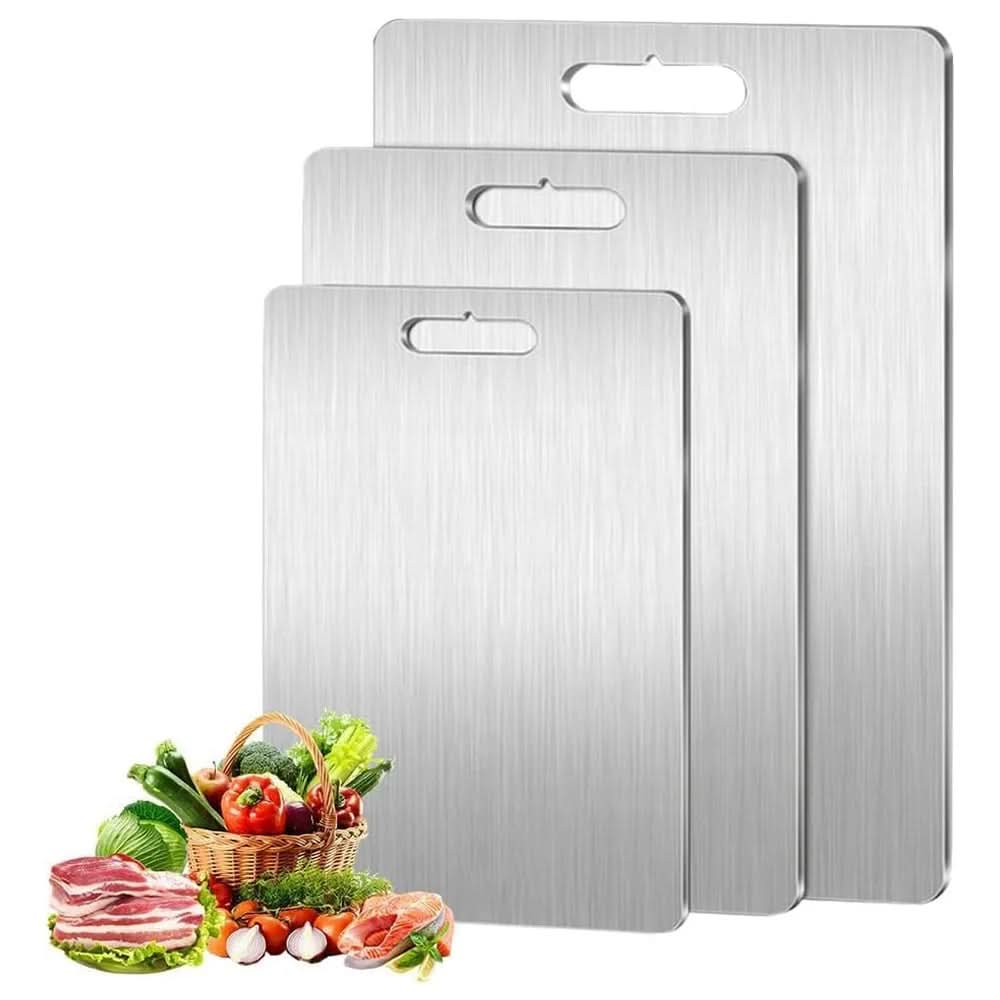 TitanClean | Edelstahl-Schneidebrett für stilvolles Kochen 1