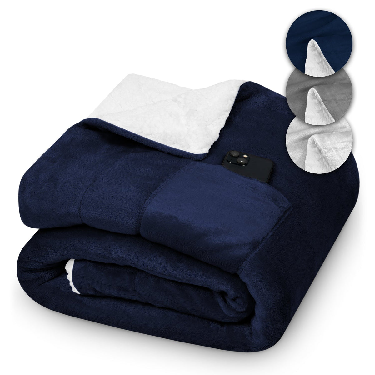 Kuschora | Kuscheldecke doppelseitig aus Flanell, flauschig, 150 × 200 cm