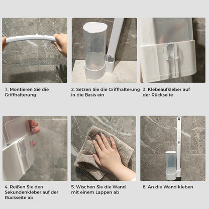 Frischo | Escobilla de WC desechable con soporte y 18 cabezales