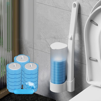 Frischo | Escobilla de WC desechable con soporte y 18 cabezales